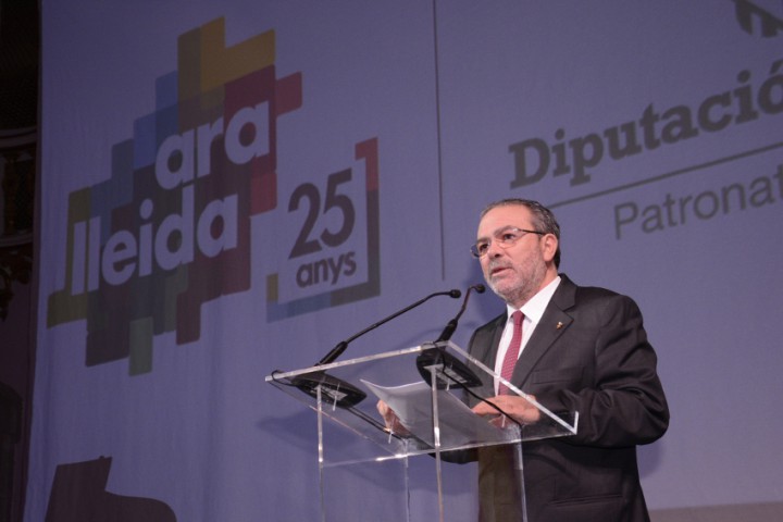 Joan Reñé a l'acte commemoratiu del 25è aniversari del Patronat de Turisme