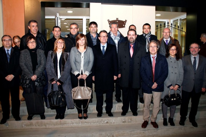 El President Mas amb alcaldes de la Noguera