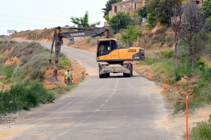 Obres de millora a la carretera de Preixens