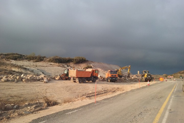 Obres a la carretera de Tornabous a Agramunt
